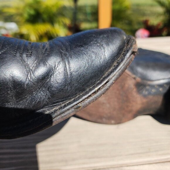 Nocona Imperial Calf Western Boots Men 10 EE Black Western Cowboy NB2005 FLAW - Picture 9 of 16